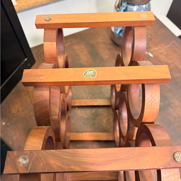 MCM Kustom Kraft Black Walnut Wine Rack